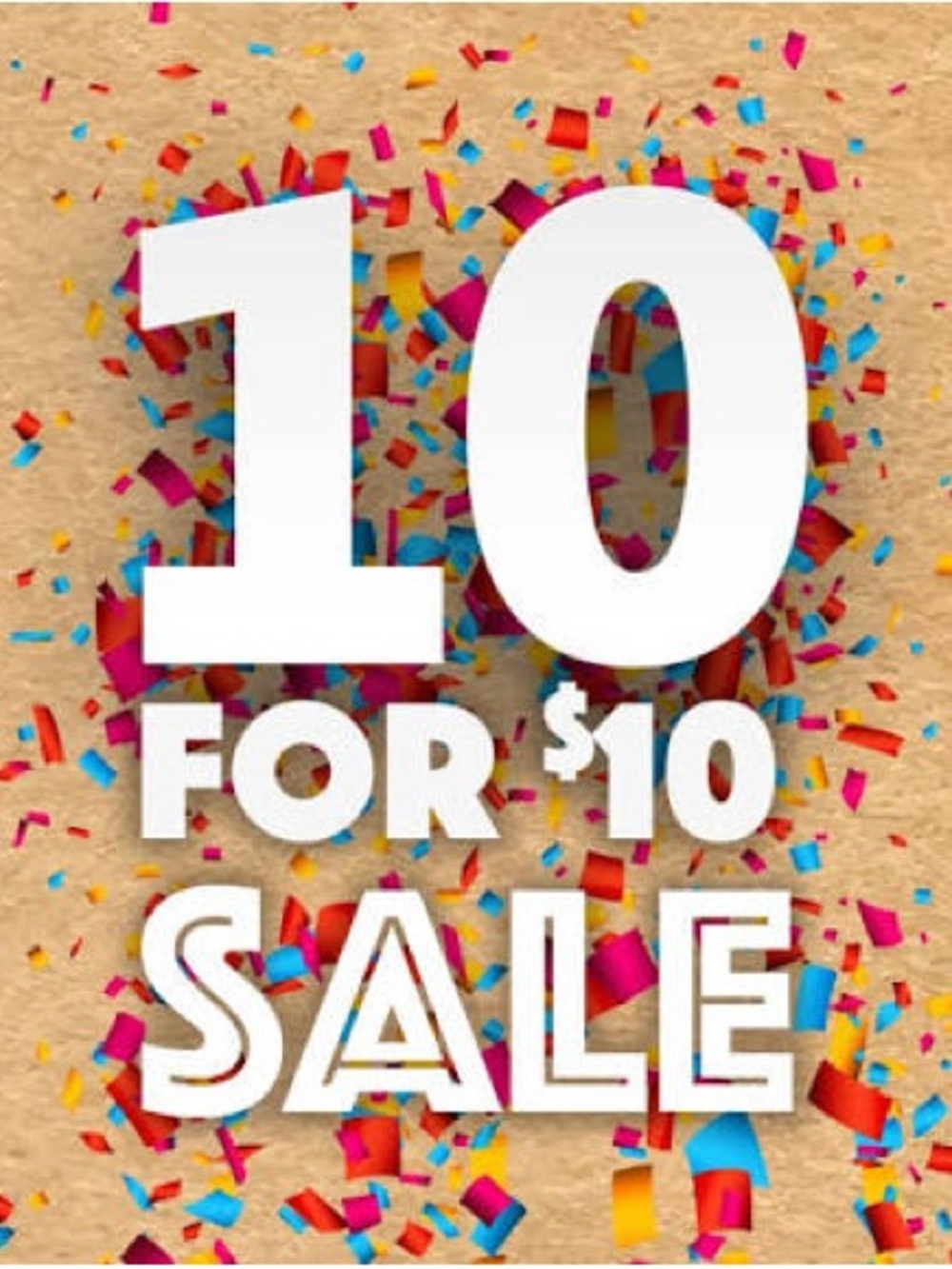 (10 for $10 Sale)